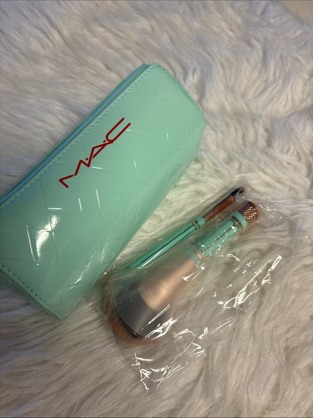 MAC Mint Cosmetic Brush Set with Case